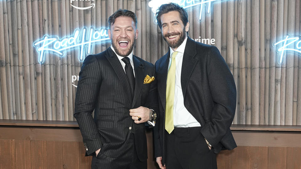 Conor McGregor and Jake Gyllenhaal at the New York premiere of Road House