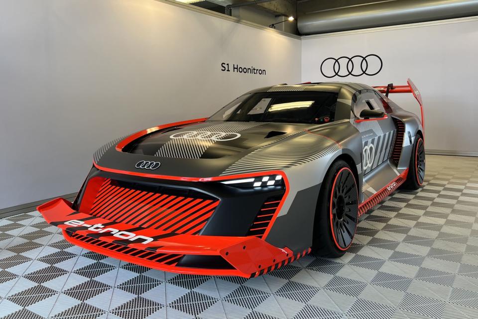 <p>Inspired by the original S1 Quattro Group B rally car, the Hoonitron is a no-holds-barred electric car designed specifically to shred tyres. It’s said to be capable of spinning into a 93mph donut from a standstill so is expected to put on a good show going up the Goodwood hill.</p>