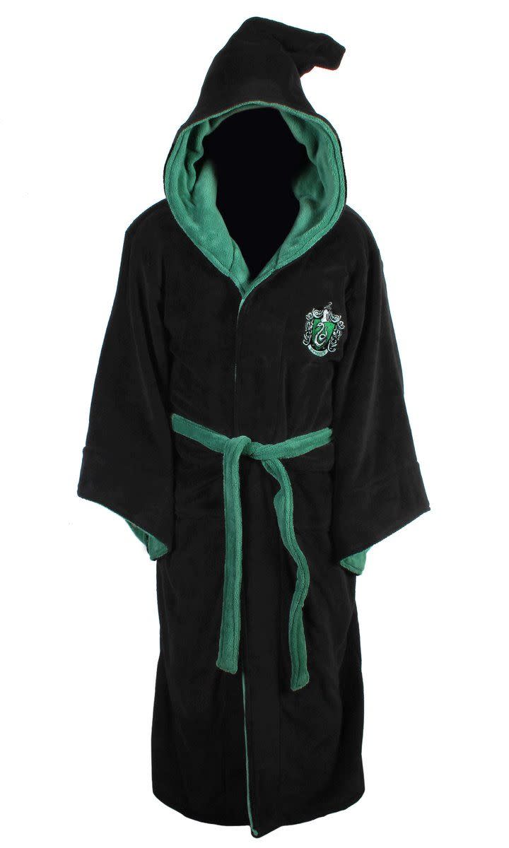 Harry Potter: Slytherin Adult Fleece Hooded Bathrobe