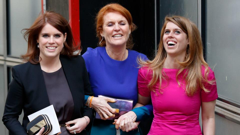 Eugenie, Sarah and Beatrice laughing together