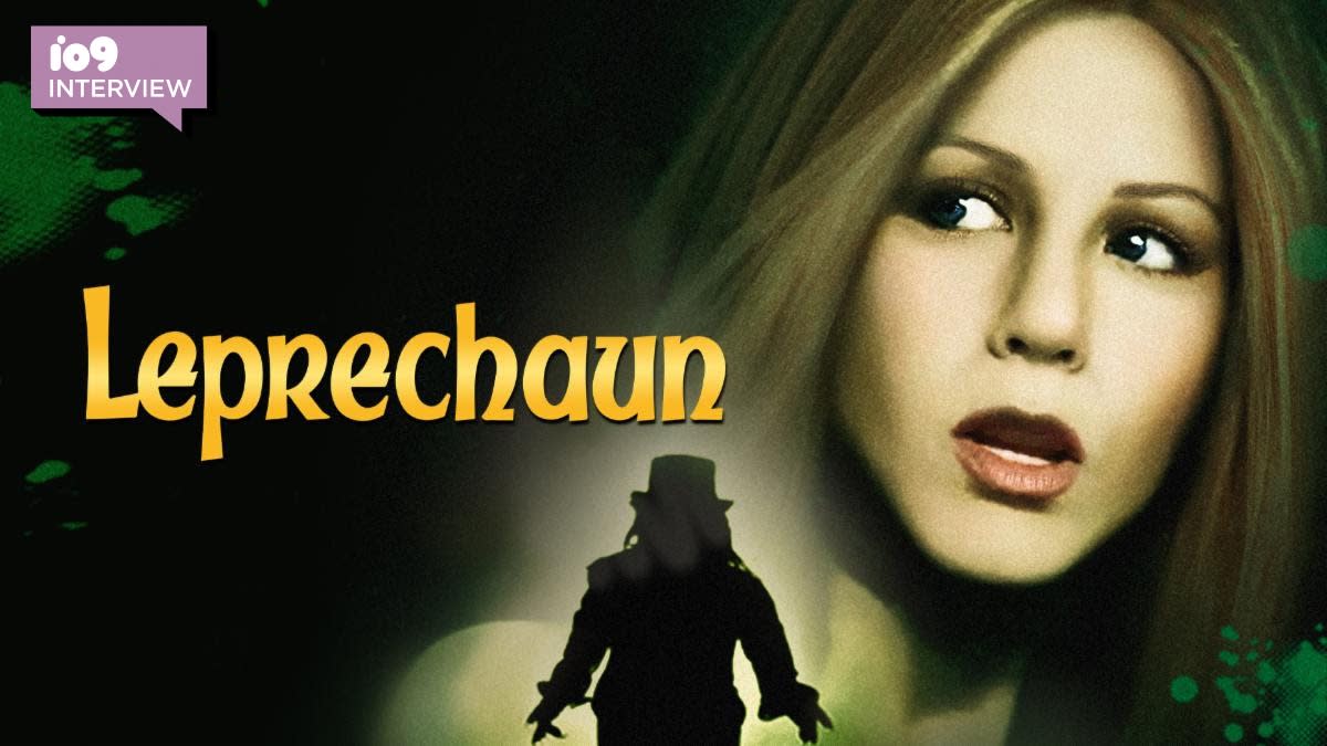 A graphic for Leprechaun, featuring Warwick Davis and Jennifer Aniston