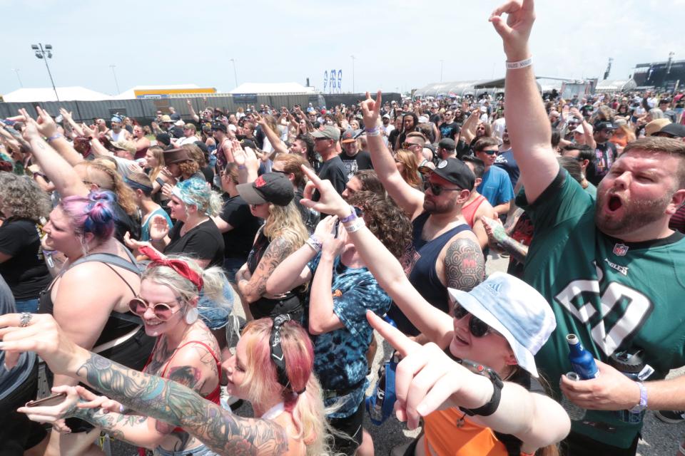 Crowds pack the infield at Daytona International Speedway during the 2022 edition of Welcome to Rockville. The four-day heavy-metal fest returns May 9-12 in Daytona Beach.