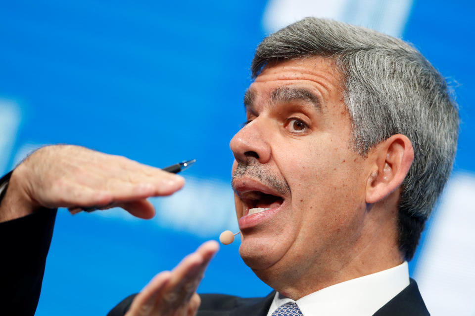 Mohamed El-Erian, Chief Economic Advisor of Allianz, speaks at the Milken Institute Global Conference in Beverly Hills, California, U.S., May 2, 2016. REUTERS/Lucy Nicholson