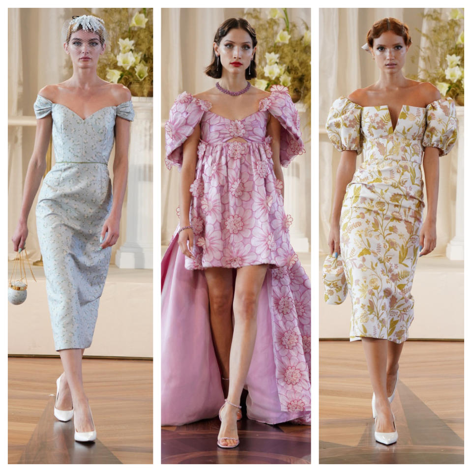 Regencycore-inspired pieces from Markarian’s spring 2022 collection. - Credit: Courtesy of Markarian