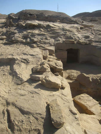 One of 12 newly discovered ancient Egyptian cemetaries dating back to the New Kingdom era, at Gabal al-Silsila or Chain of Mountains area in Upper Egypt, north of Aswan, January 11, 2017. in this handout picture courtesy of the Ministry of Antiquities. The Ministry of Antiquities/Handout via Reuters