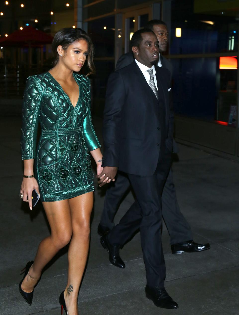 Cassie Ventura and Sean P. Diddy Combs on March 7, 2016 — two days after the hotel hallway attack.