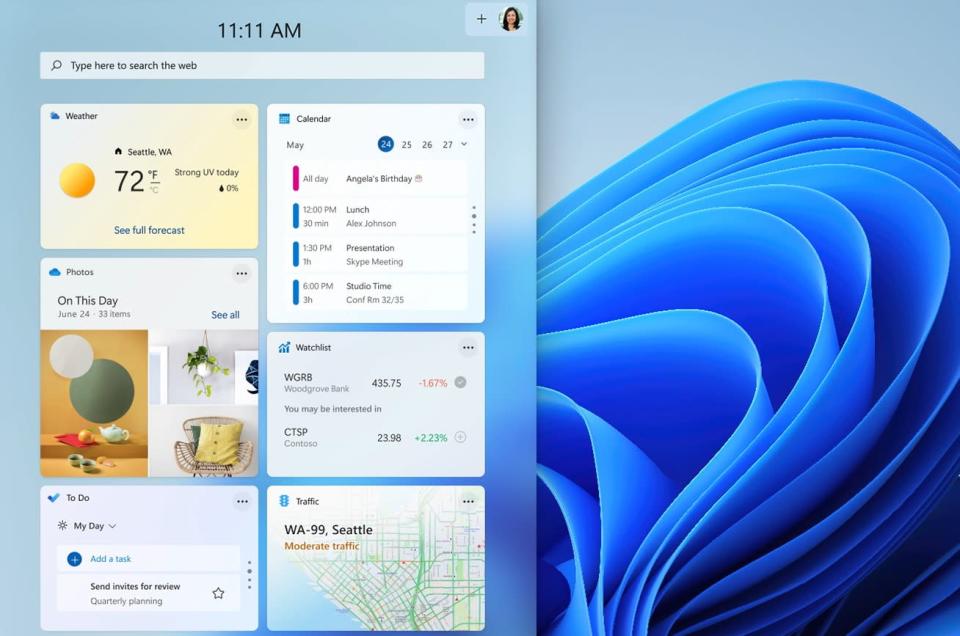 Windows 11 widgets