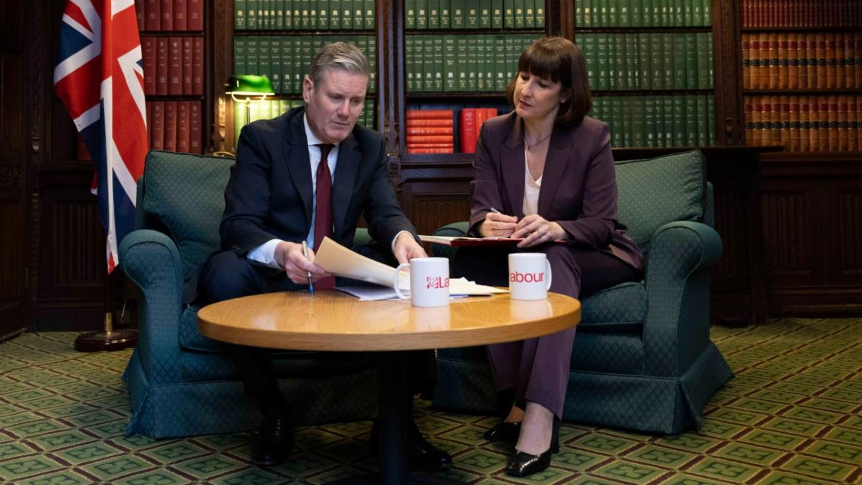  Keir Starmer and shadow chancellor Rachel Reeves . 