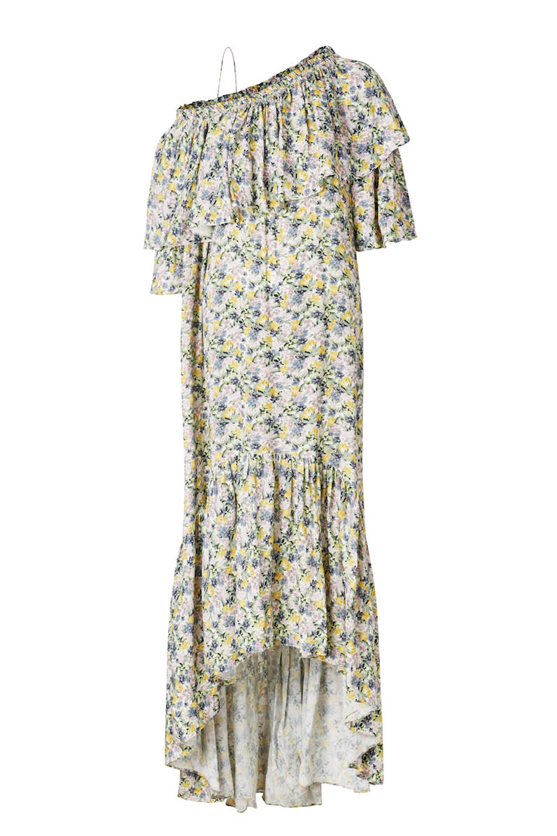 Robe à fleurs volantée, Mango