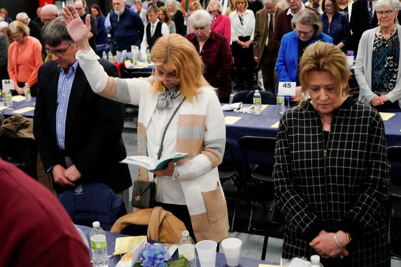 Republican presidential hopefuls make their pitch to evangelical voters at the Iowa Faith & Freedom Coalition Spring Kick-off in West Des Moines