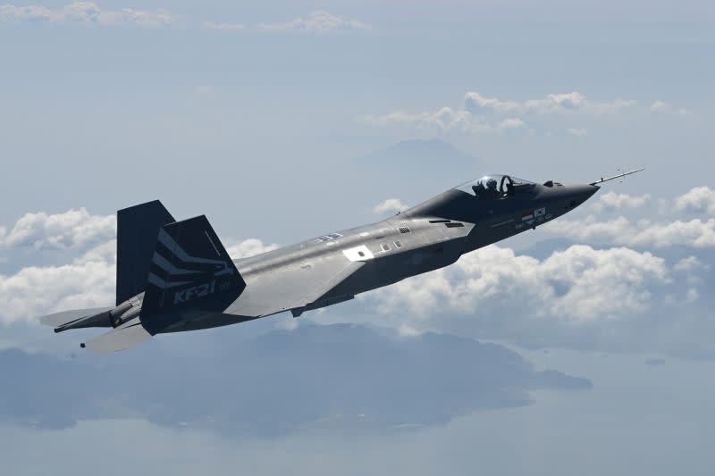 ▲韓國自製的KF-21「獵鷹」(Boramae)戰機。(圖／韓國　KAI官網)
