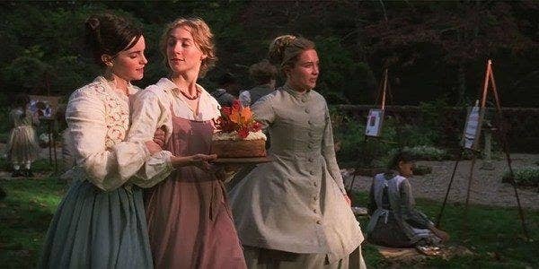 Emma Watson as Margaret 'Meg' March, Florence Pugh as Amy March, Saoirse Ronan as Josephine 'Jo' March
