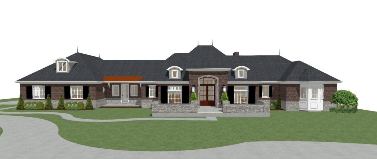 Drawings of a home to be built in the Sterling Woods neighborhood.