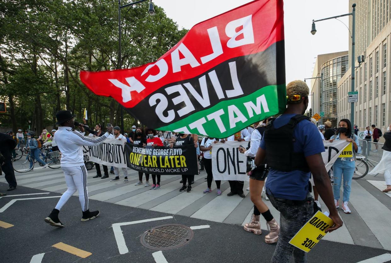 <span class="caption">Many grassroots Black Lives Matter activists are demanding more accountability and transparency from the movement's increasingly centralized and well-funded leadership.</span> <span class="attribution"><a class="link " href="https://www.gettyimages.com/detail/news-photo/protesters-marched-on-streets-and-crossed-from-the-brooklyn-news-photo/1233109815?adppopup=true" rel="nofollow noopener" target="_blank" data-ylk="slk:Tayfun Coskun/Anadolu Agency via Getty Images;elm:context_link;itc:0;sec:content-canvas">Tayfun Coskun/Anadolu Agency via Getty Images</a></span>