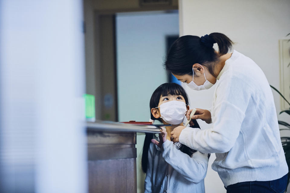 Individual hospital where community-based age and young lady passes.