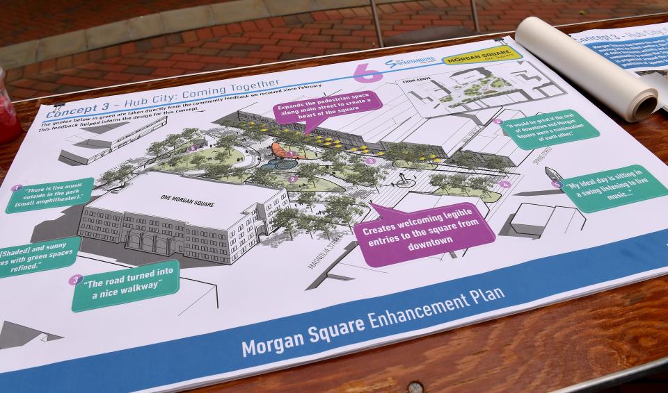 The Morgan Square Community Workshop 2 was held Tuesday, April 25. The public weighed in on three initial concept designs for the square.