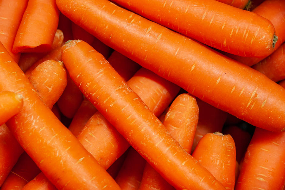 A display of carrots stacked on top of each other TikTok trend