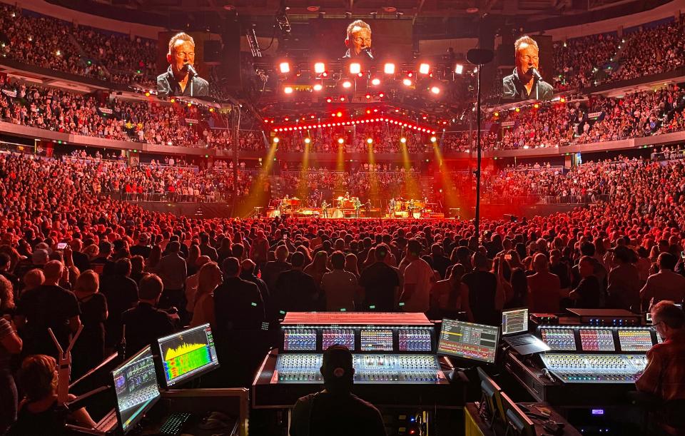 Inside the fans were on their feet as the Boss was back. Bruce Springsteen and the E Street Band took the stage to a sold out show Wednesday evening, Feb. 1, 2023 at Tampa's Amalie Arena, kicking off their 2023 U.S. tour with a total of 31 performances.