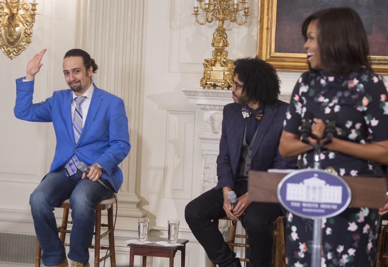 Lin-Manuel Miranda with Michelle Obama (Getty Images)