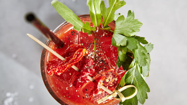 bloody mary with herbs