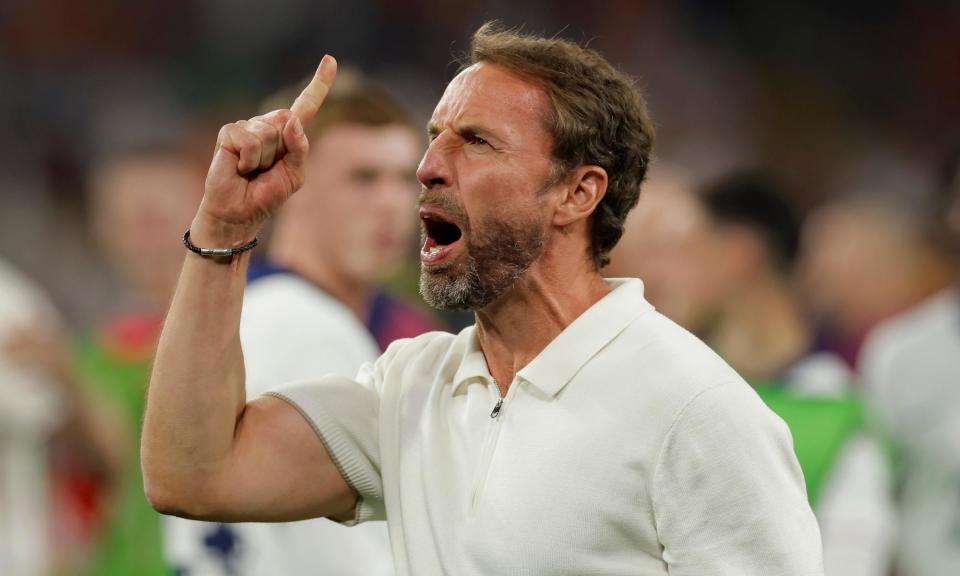 <span>Gareth Southgate’s side need one more win to become the first England team to win a major men’s tournament since 1966.</span><span>Photograph: Tom Jenkins/The Guardian</span>