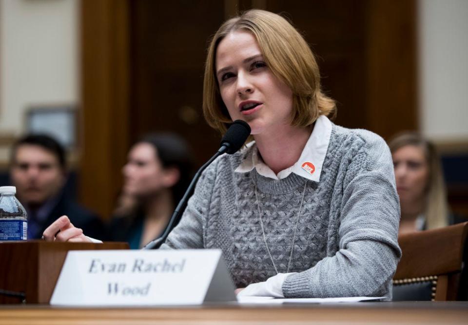 Evan Rachel Wood testifies in a congressional hearing