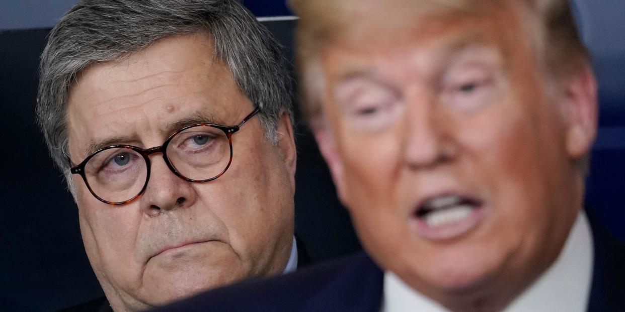 Bill Barr and Donald Trump