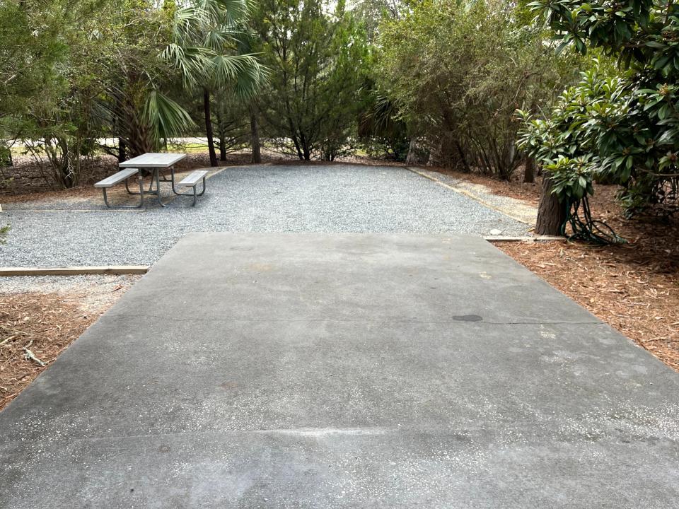 empty campsite at disney's fort wilderness campground