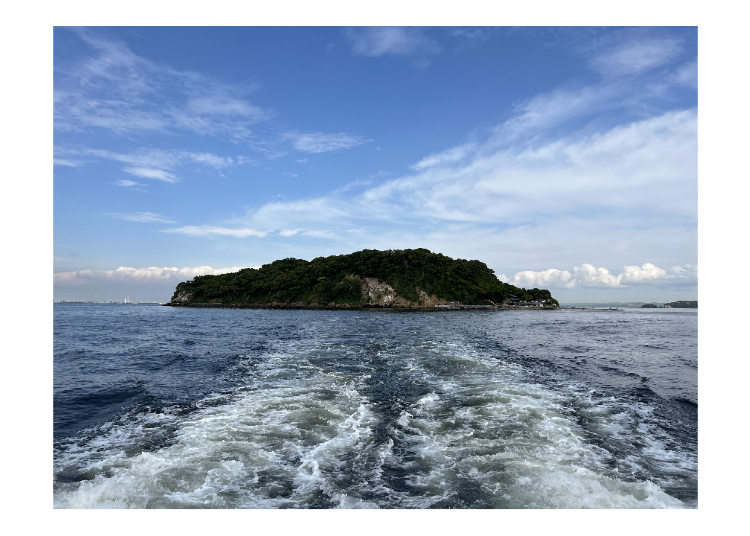 從海上遙望的猿島風景！