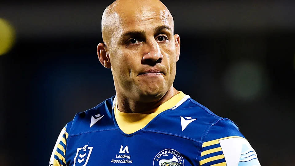 Seen here, Blake Ferguson in action for the Parramatta Eels in 2021.