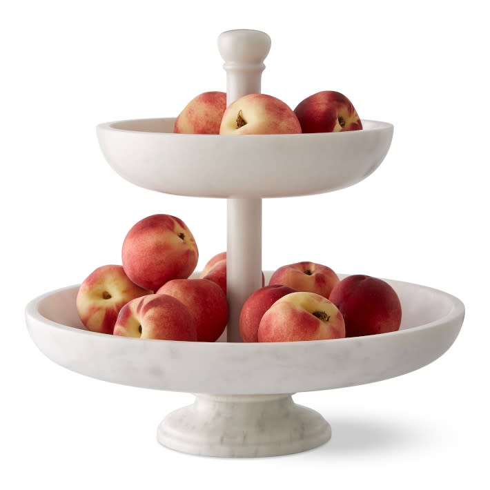 <p><a href="https://go.redirectingat.com?id=74968X1596630&url=https%3A%2F%2Fwww.williams-sonoma.com%2Fproducts%2Fmarble-tiered-fruit-basket&sref=https%3A%2F%2Fwww.oprahdaily.com%2Flife%2Frelationships-love%2Fg31879185%2Fwedding-gift-ideas%2F" rel="nofollow noopener" target="_blank" data-ylk="slk:Shop Now;elm:context_link;itc:0;sec:content-canvas" class="link ">Shop Now</a></p><p>Marble Tiered Fruit Bowl</p><p>williams-sonoma.com</p><p>$299.95</p><span class="copyright">Williams Sonoma</span>