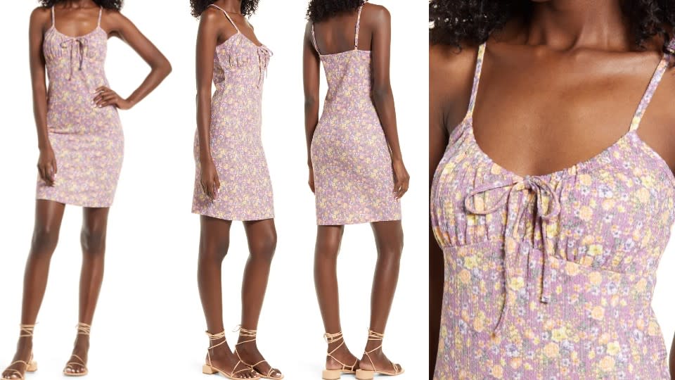 Vera Moda Lisa Floral Tie Neck Body-Con Dress - Nordstrom, $23 (originally $39)