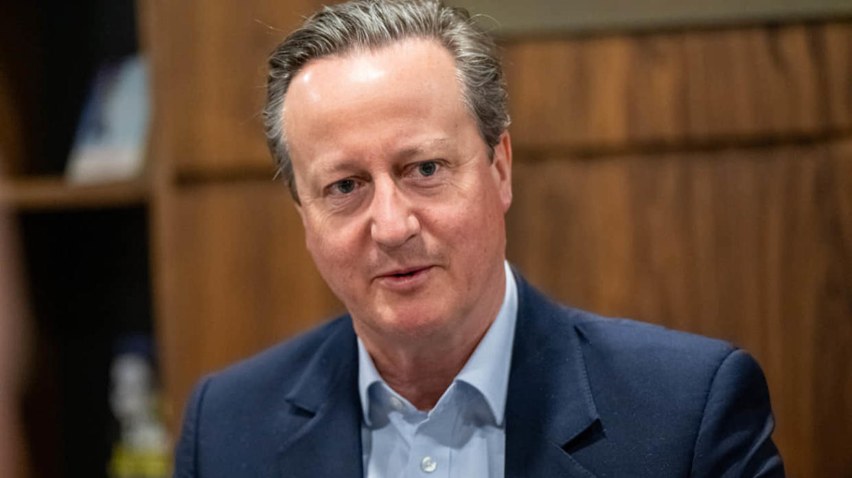 UK Foreign Secretary David Cameron in Lviv. Photo: Getty Images