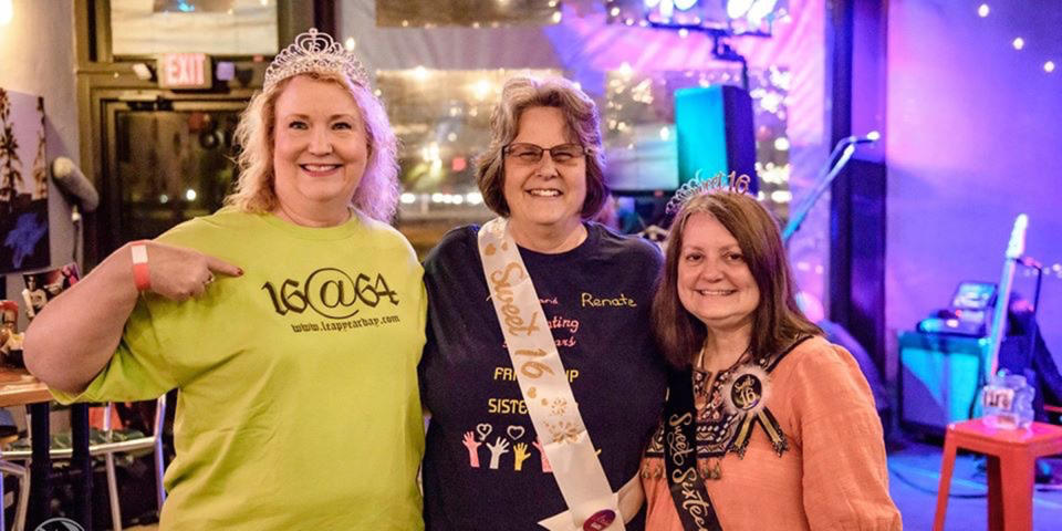 Nina Skoke Ito and two other leaplings celebrating their Sweet 16 pose for a photo the evening before the cruise ship departed. (Joe Garza Photography)
