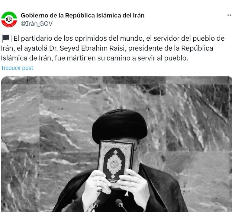 El mensaje del Gobierno de Irán a Ebrahim Raisi