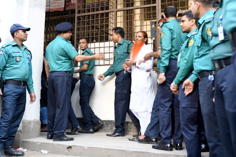 One of the accused of Holey Artisan Bakery attack is led to the court in Dhaka