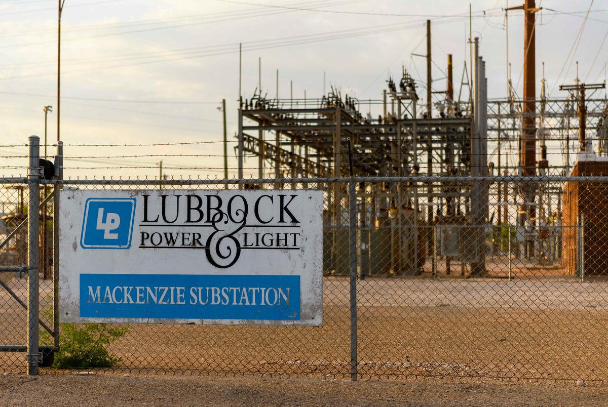 A Lubbock Power & Light electrical substation on July 14, 2022.