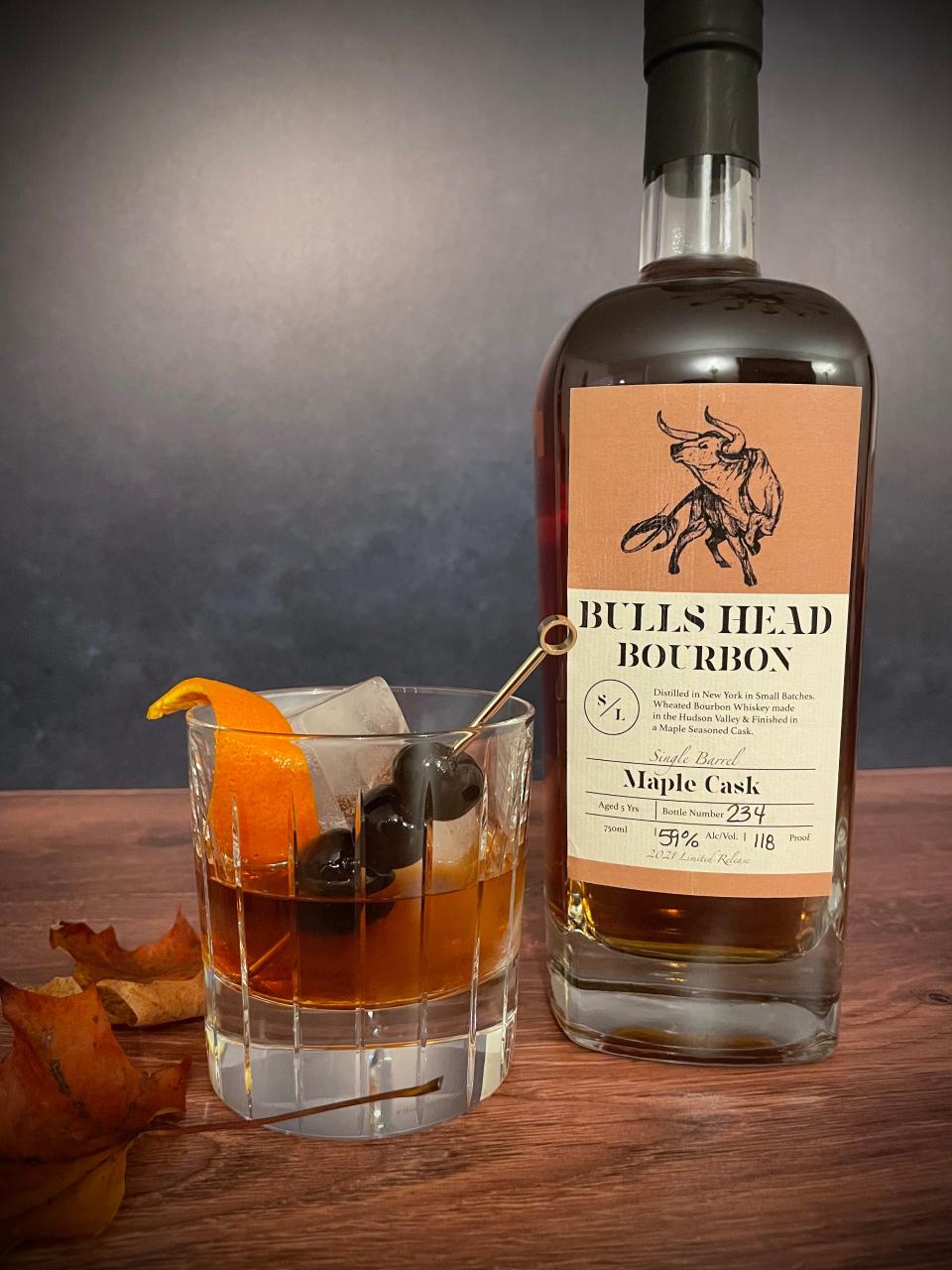 The Bull's Head Bourbon Maple Edition from Newburgh-based Spirits Lab features a balanced contrast of sweet and heat. It sells for $50.