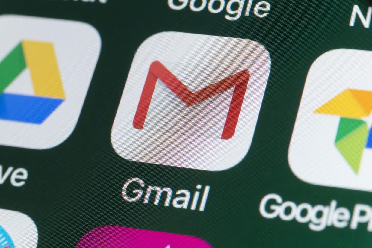 gmail app on phone screen