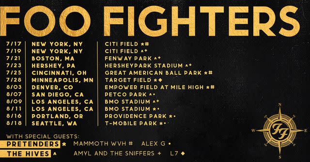 <p>Courtesy of Live Nation</p> Foo Fighters Everything or Nothing At All Tour