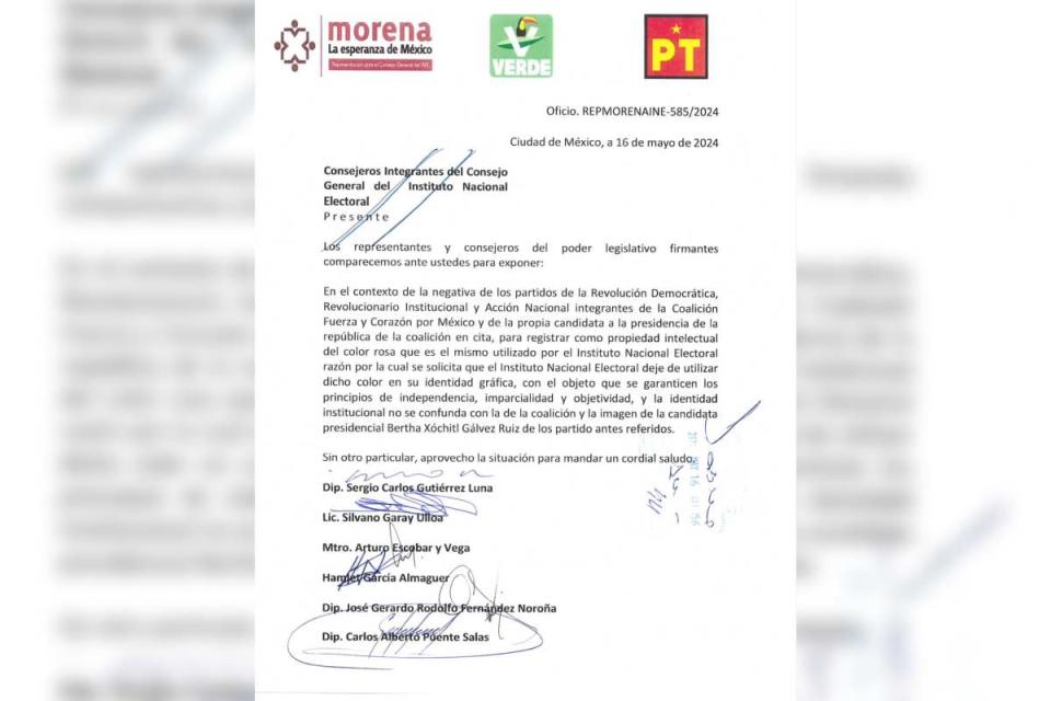 Peticion de Morena y aliados al INE