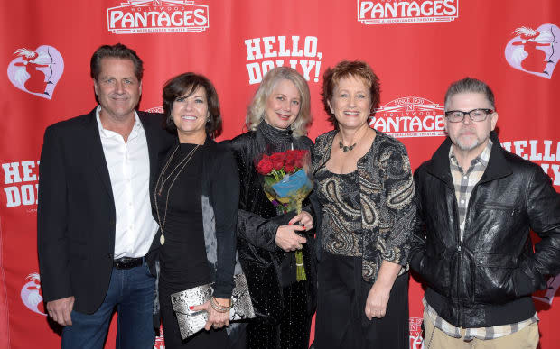 (L - R) "Eight Is Enough" actors Jimmy Van Patten, Connie Needham, Dianne Kay, Laurie Walters, and Adam Rich.<p><a href="https://www.gettyimages.com/detail/1126355043" rel="nofollow noopener" target="_blank" data-ylk="slk:Michael Tullberg/Getty Images;elm:context_link;itc:0;sec:content-canvas" class="link ">Michael Tullberg/Getty Images</a></p>