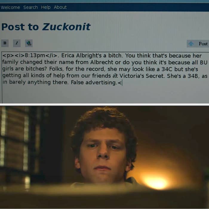 Screenshots from "The Social Network"