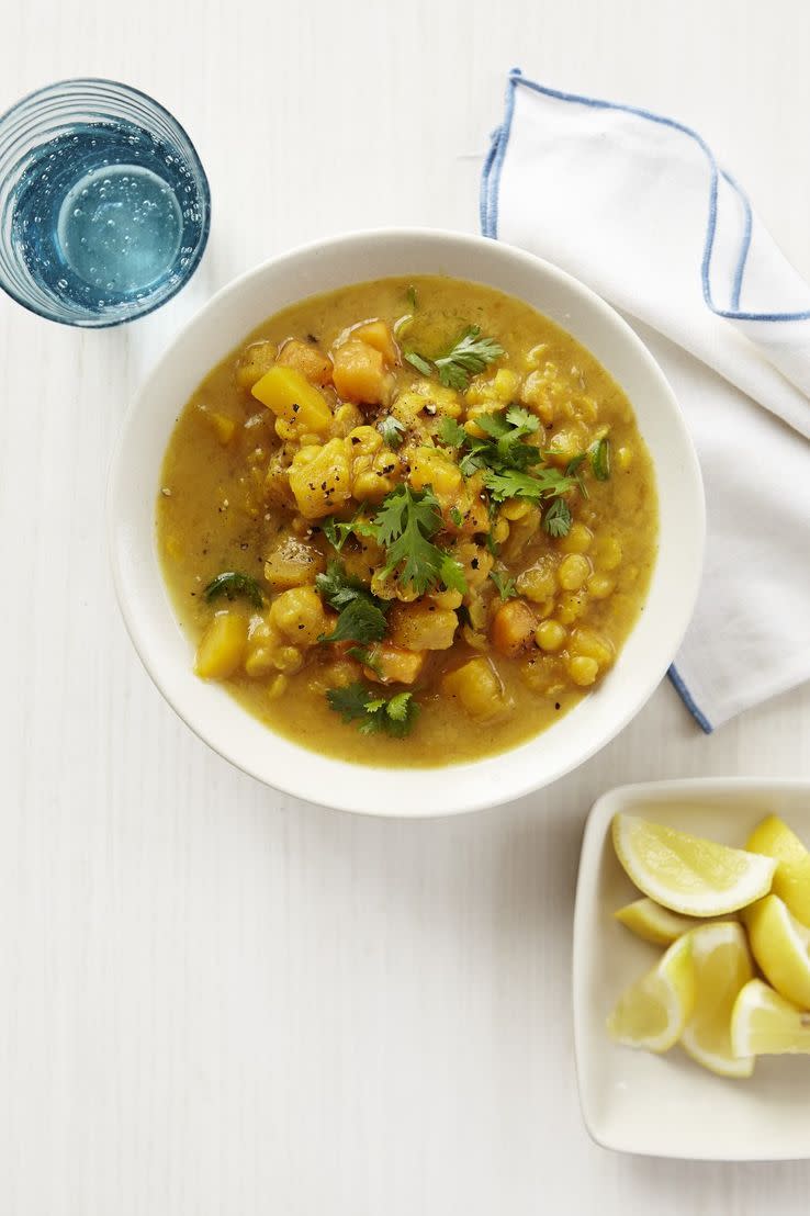 Yellow Split Pea, Butternut Squash, and Sweet Potato Stew