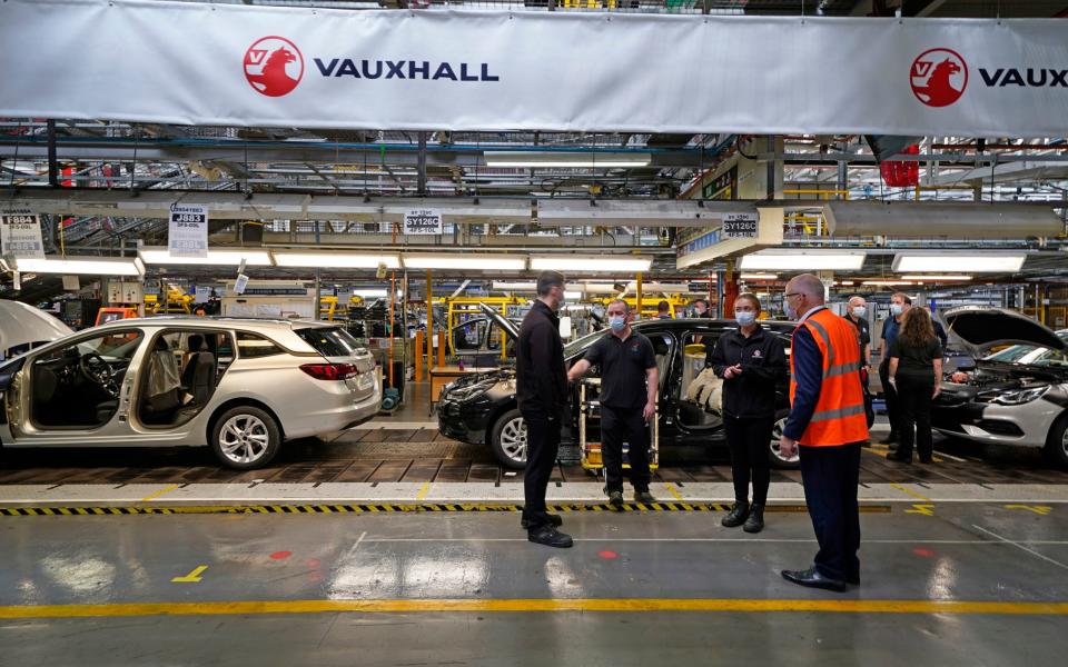 The Astra production line at Vauxhall's plant in Ellesmere Port, Cheshire - Peter Byrne /PA