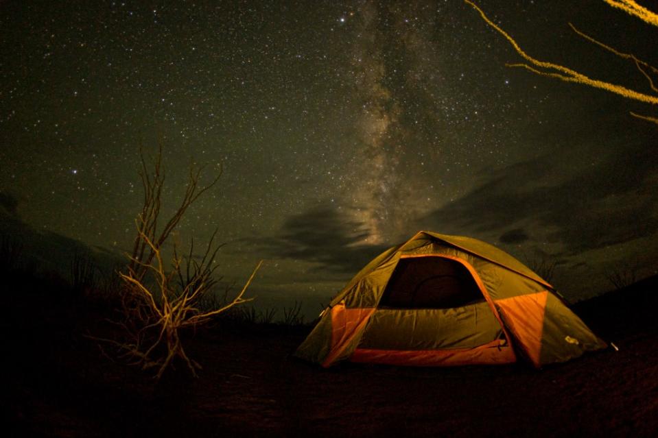 Camp site in Big Bend National Park, Texas via Getty Images