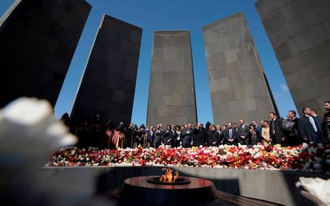 The genocide memorial in the Armenian capital of Yerevan - Credit: Photo by KAREN MINASYAN/AFP via Getty Images