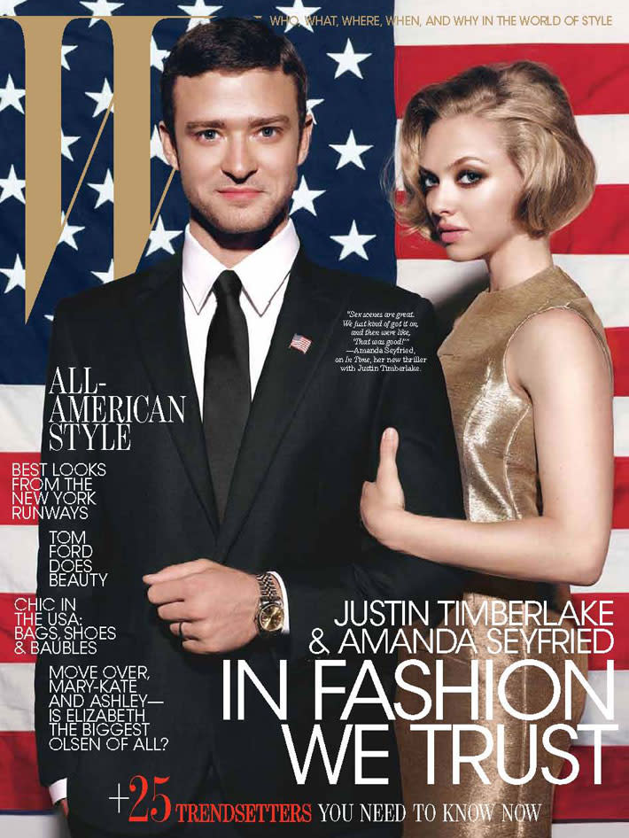 Justin Timberlake Amanda Seyfried W Cover