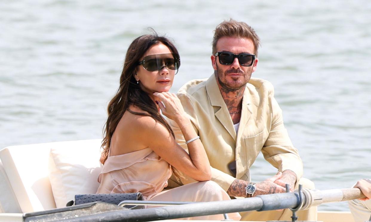 <span>The claim that David Beckham uses the codename ‘Wendy’ to refer to his wife is just one juicy tidbit.</span><span>Photograph: Pierre Suu/WireImage</span>