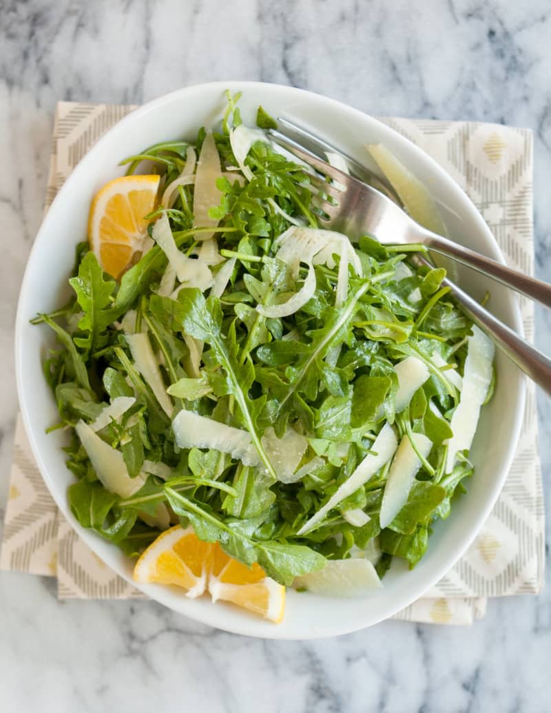 Arugula & Fennel Salad with Lemon Vinaigrette 